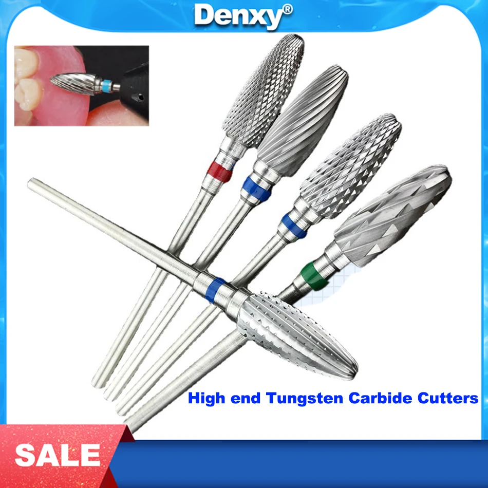 

Denxy 5 Pcs High Quality HP Tungsten Carbide Burs Dental Supplies Tungsten Carbide Cutters for Dentist and Dental Lab