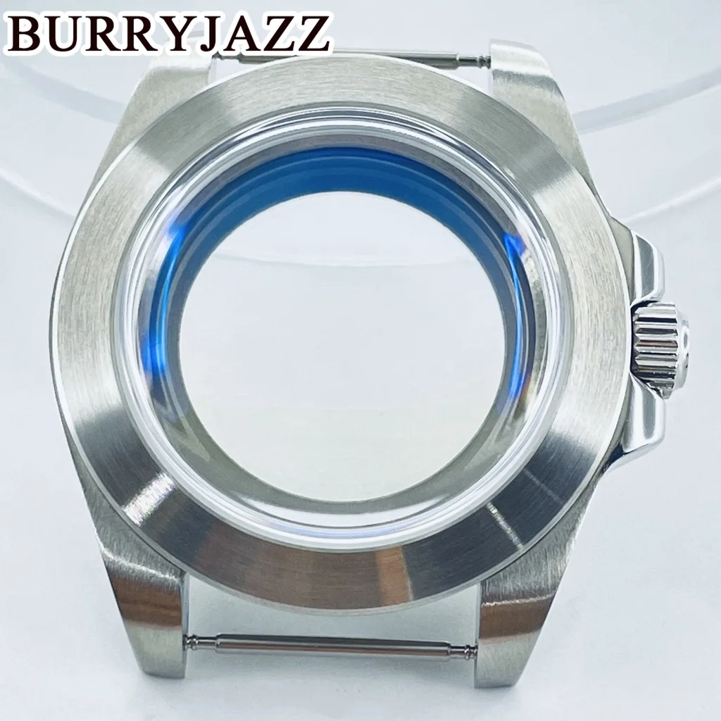 

BURRYJAZZ 40mm NH34 NH35 NH36 NH70 NH72 ETA2824 PT5000 Watch Case Stainless Steel Brushed Case AR Blue Domed Glass