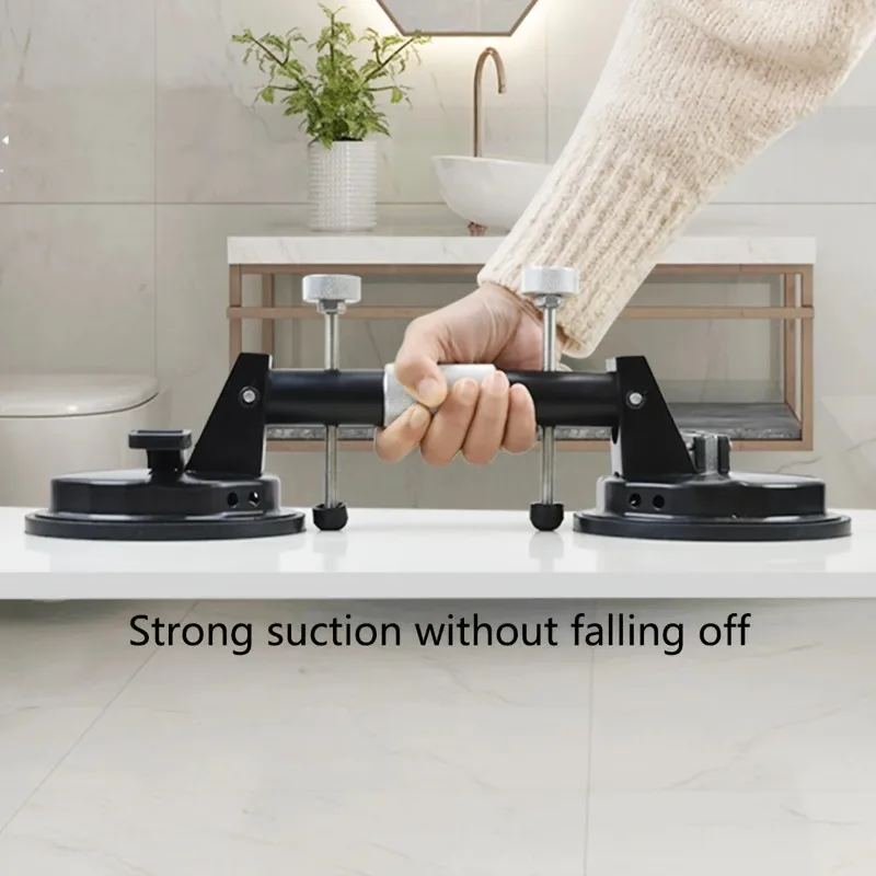 Holder Hooks to Lift Large Glass/Tile Lifter/Moving Glass/Pad Suction Cups Heavy Duty Aluminum Vacuum Plate Handle Glass