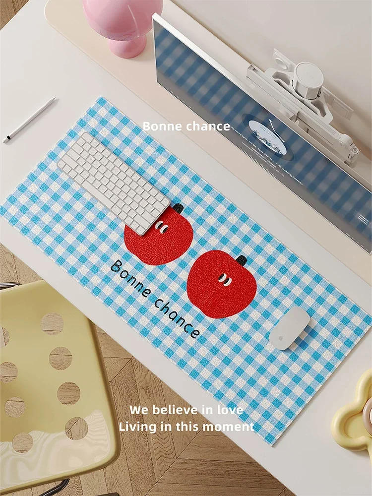 

Cartoon oversized mouse pad girls computer office desk game keyboard waterproof leather desk
