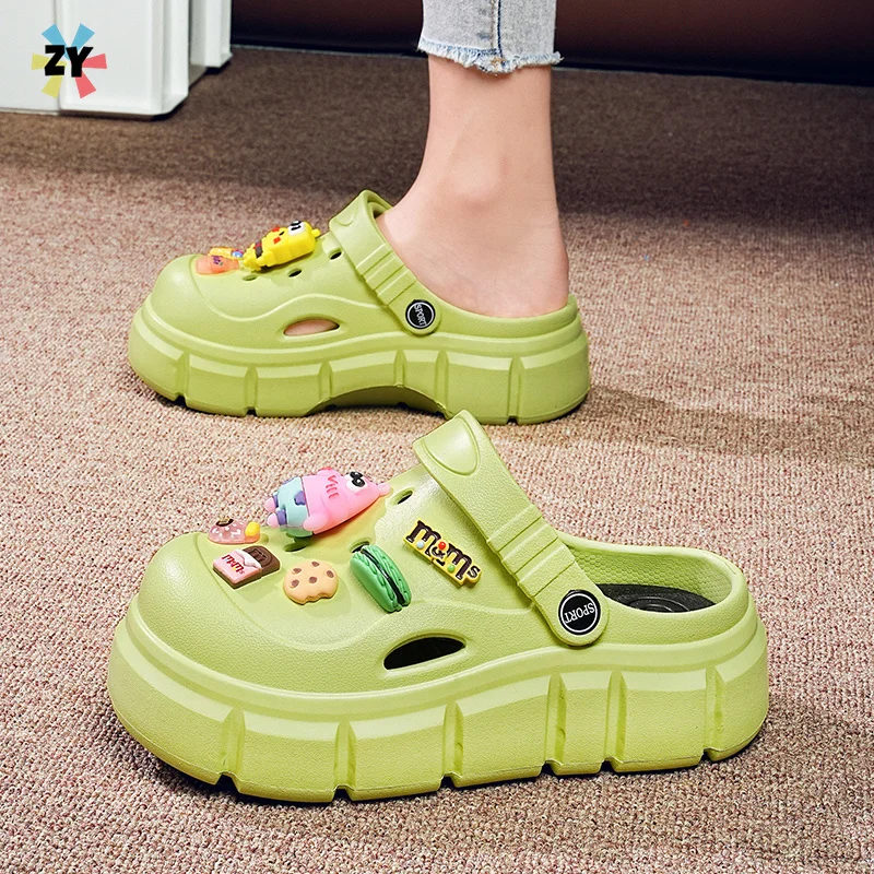 

Cute Animal Summer Girls Slippers Decor Vented Clogs Women Bread Shoes Outdoor shoes for women