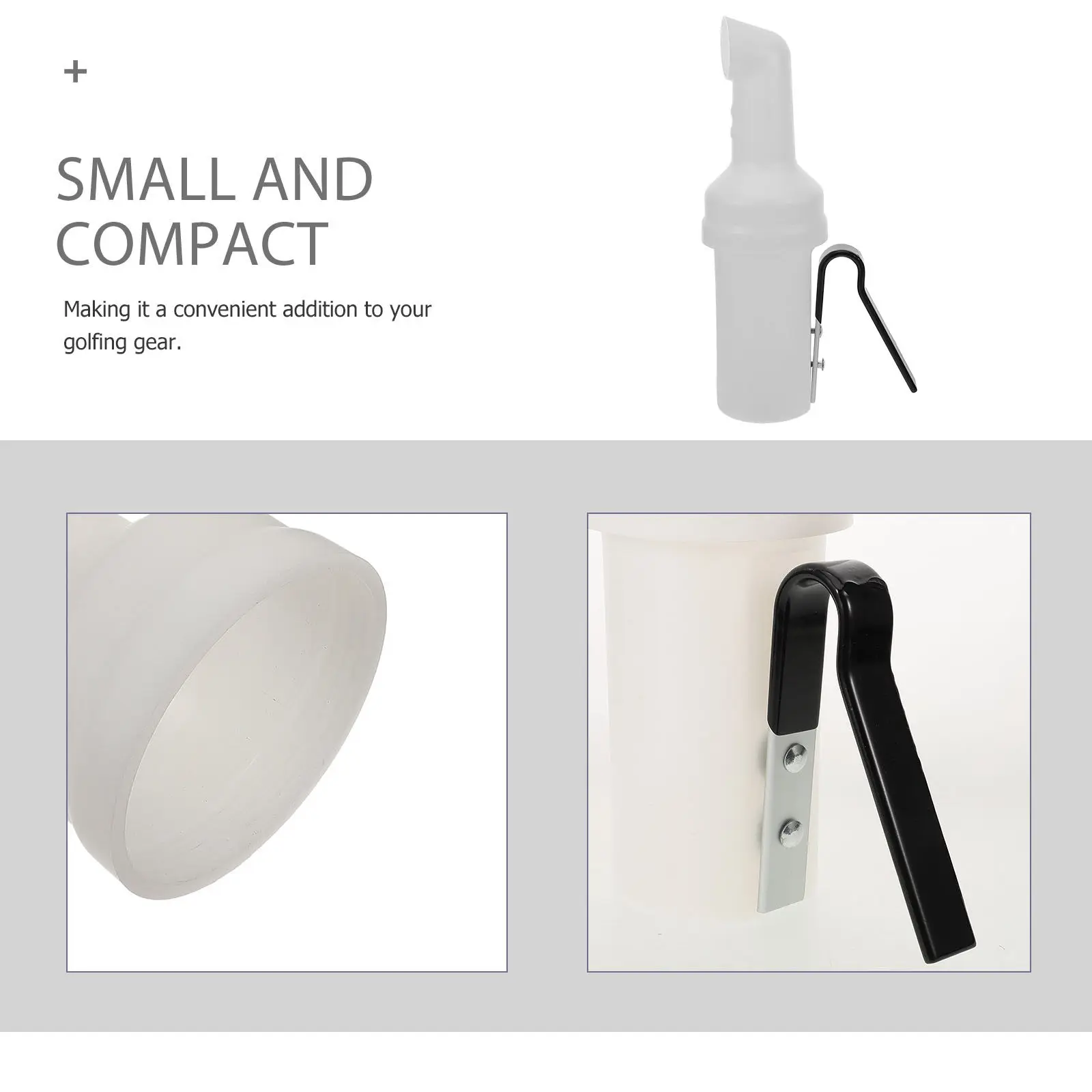 Golf Cart Hanging Sand Bottle Large Capacity Sturdy Plastic Attachment Convenient Refill Sand Holder for Golf Course Use