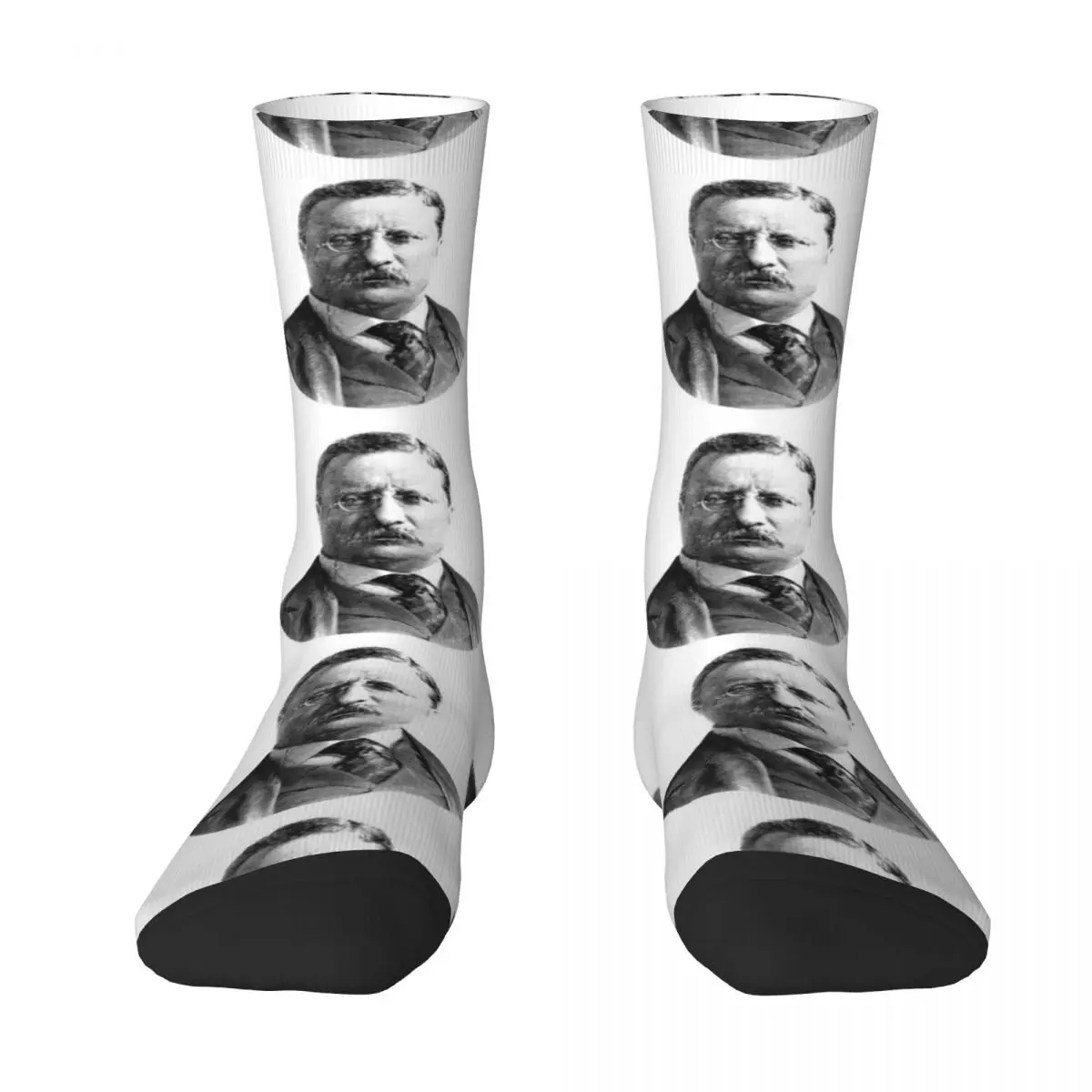 

President Theodore Roosevelt Graphic Socks Soccer hiking bright garter funny gift Socks Female Men's