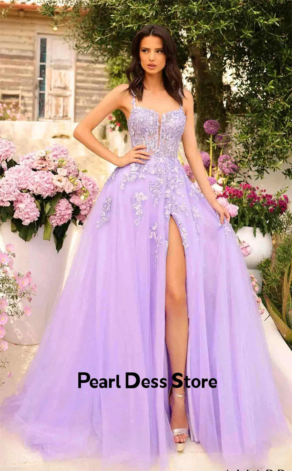 Vestido De Fiesta De encaje con lentejuelas bordadas, vestido De noche De princesa púrpura, línea A, 2024