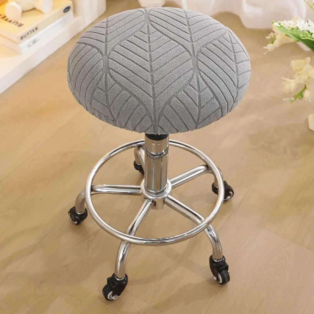 Stretch Fit Stretchable Bar Round Stool Cover Breathable Soft Chair Slipcover Dust-proof Elastic Swivel Chair Cover Coffee Shop