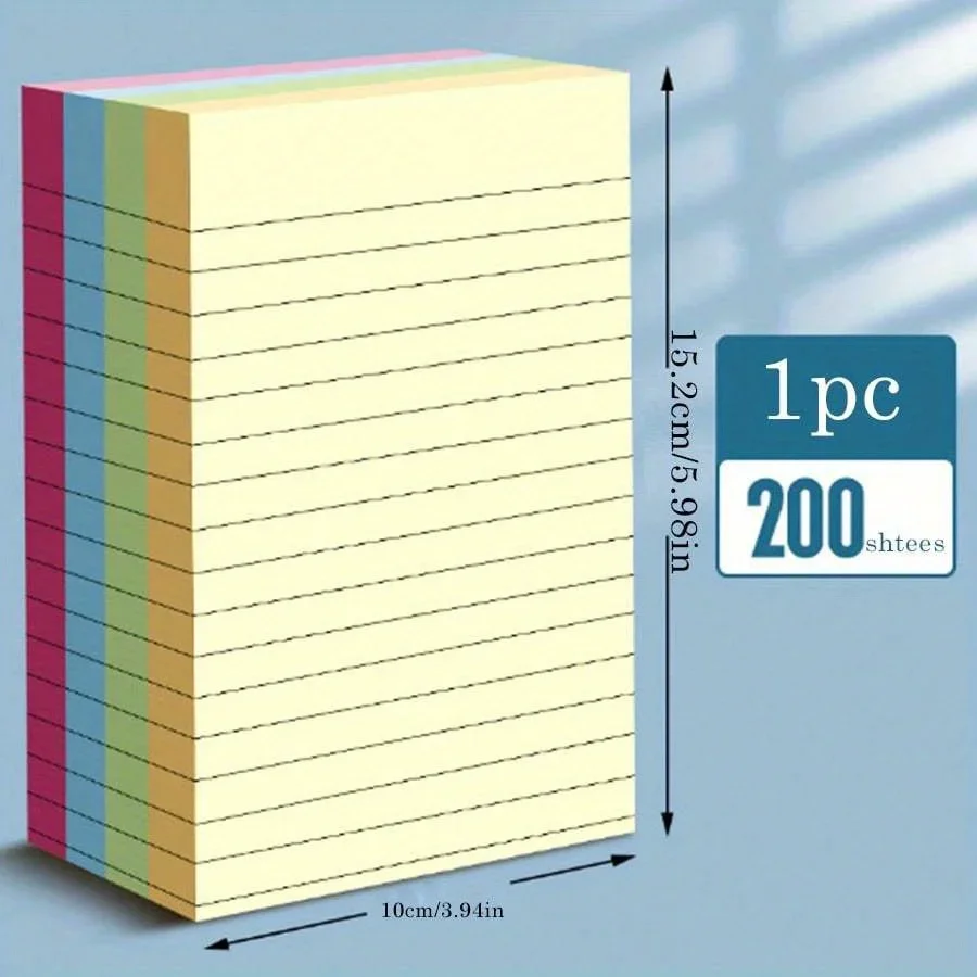 100/200 Blatt lebendiges horizontales Notizpapier-Set – rosa Notizbücher für Studenten und Büroorganisation – Detail 5