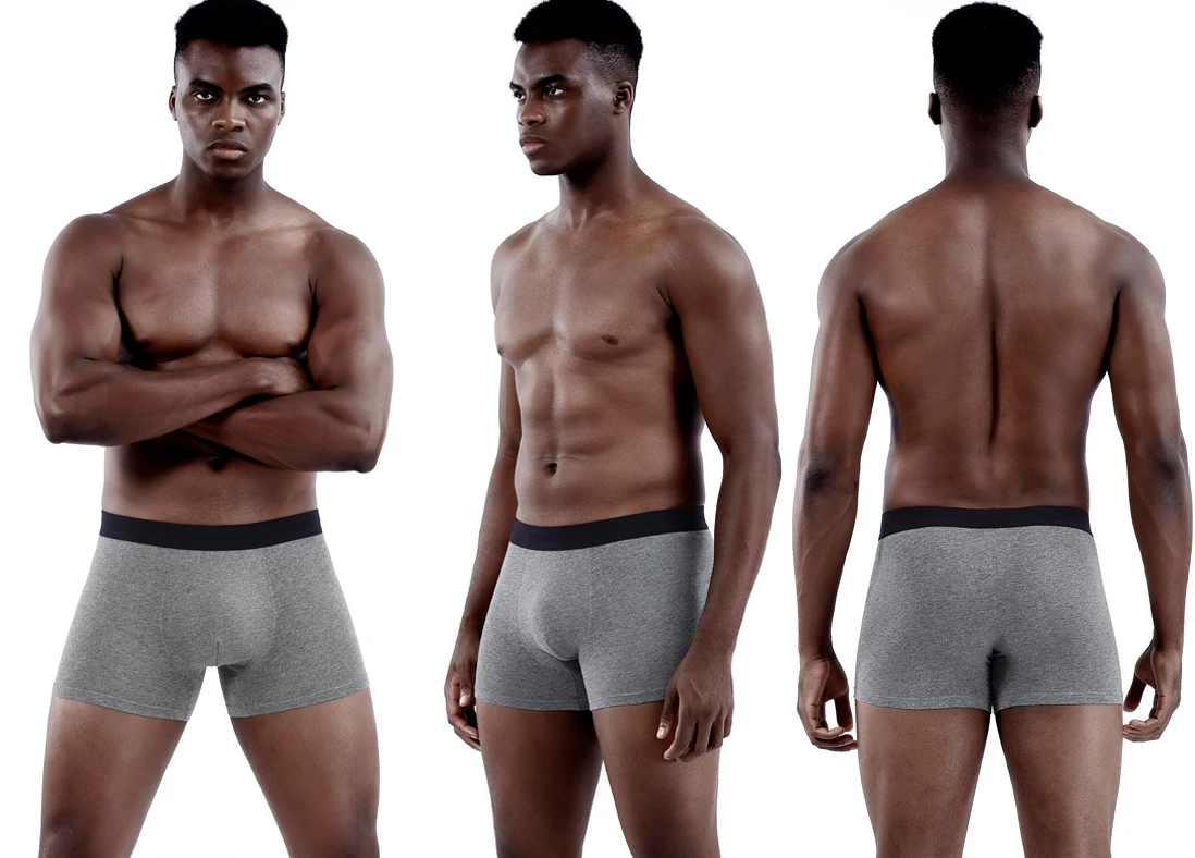 3 stücke Schlüpfer der Männer Sexy Druck Unterwäsche für Mann Solide Homme Unterhose Baumwolle Herren Boxer Shorts Männliche Badehose geschenk – Detail 7