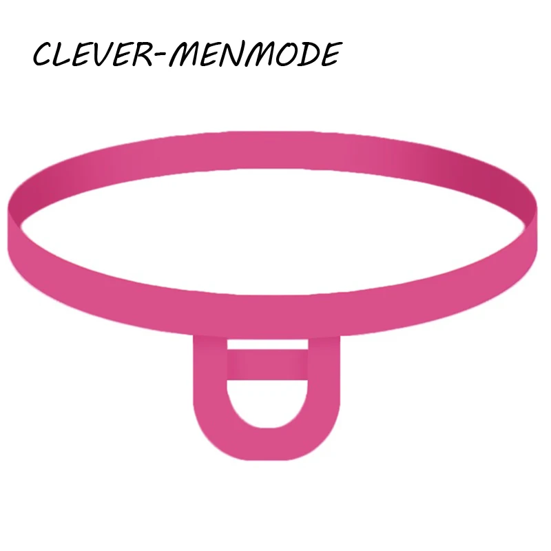 CLEVER-MENMODE Men's Sexy Jockstrap Crotchless Cock Ring Thong Open Butt Panties Backless Bikini Rainbow Striped Fetish Costumes