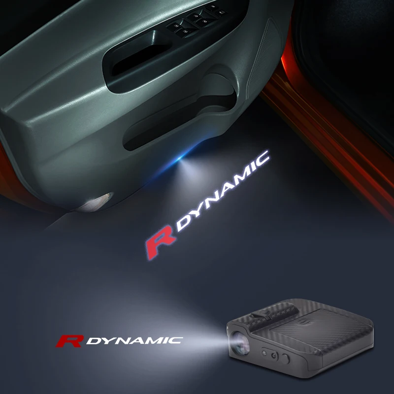 R DYNAMIC Logo Wireless Courtesy Car Door Projector LED Welcome Lights For Range Rover VELAR HSE Sport Edition Discovery Decor