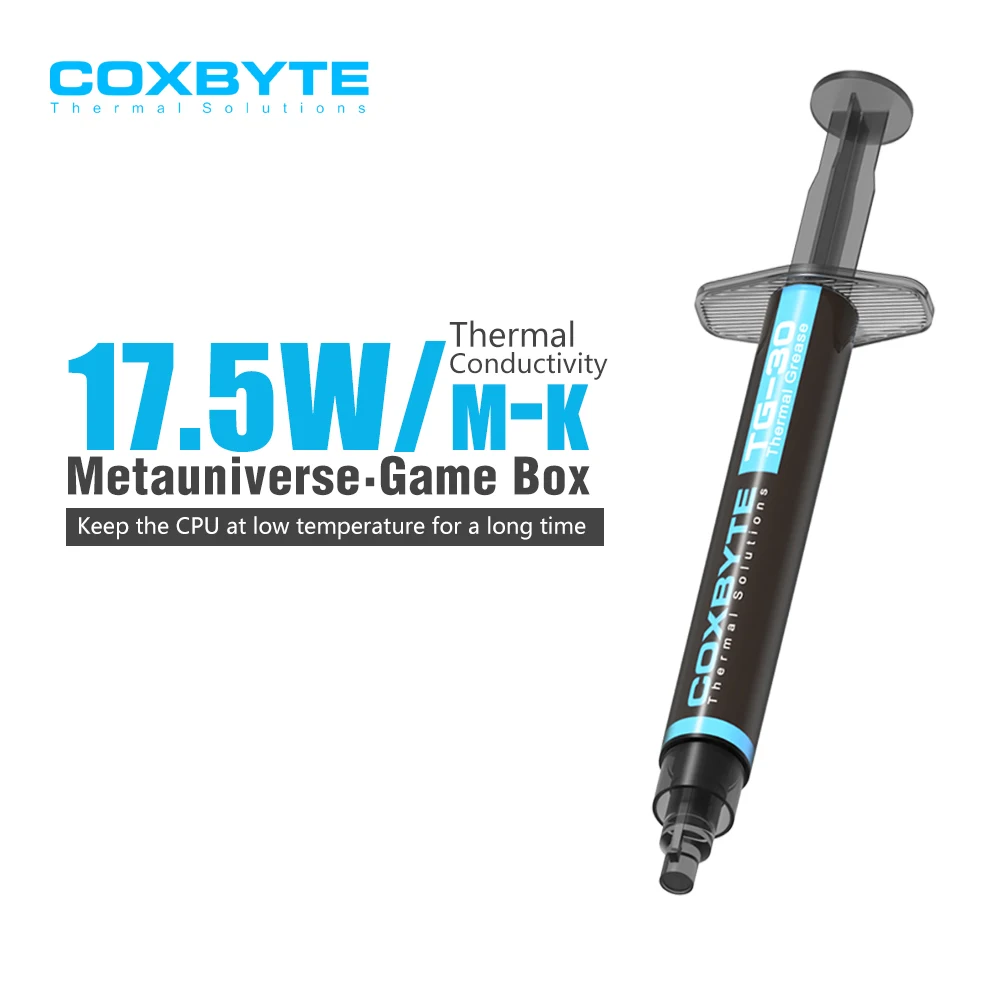 Coxbyte Thermal Grease TG-30 17.5 W 2/4g Thermal Paste Performance Thermal Conductive Grease Paste For Game PC CPU GPU Cooling