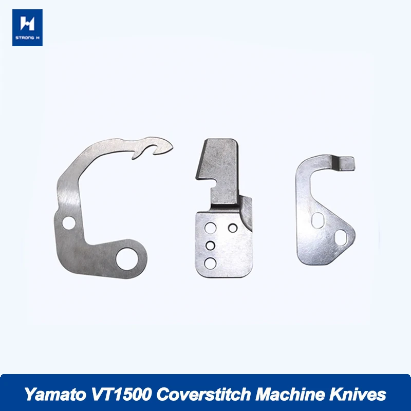 Kyangsinn Knives Set for Yamato VT1500 Coverstitch Machine Moving Blade 6500455 Fixed Blade 6500456 with Protector 6500457