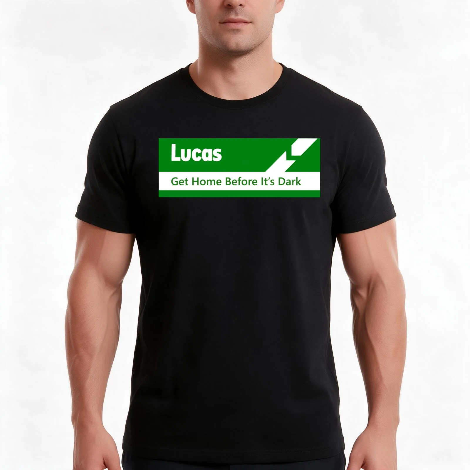 Lucas Electrics - Get Home Before It's Dark T-Shirt Summer Casual Cotton Tee Oversized Streetwear Tops Vintage Graphic Print