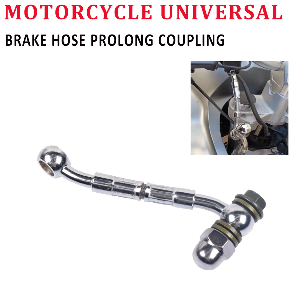 

Motorcycle Universal Modified Hydraulic Brake Hose Line Prolong Connector For YAMAHA HONDA BMW KTM Extend Fitting 10mm Parts