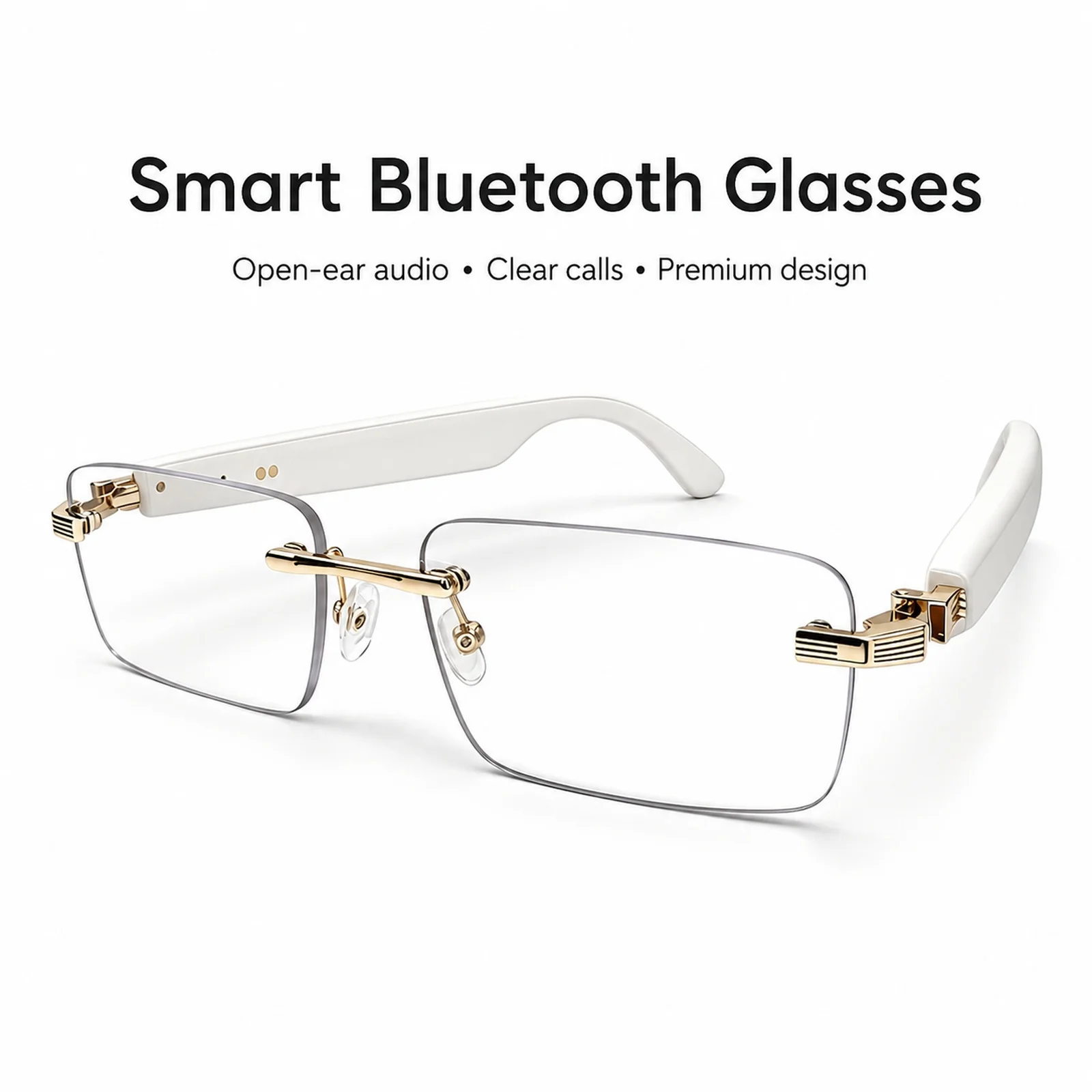 Smart Bluetooth Sunglasses Trendy Photochromic Lens Dual Mic Calls Lightweight Smartglasses for Men Women Outdoor