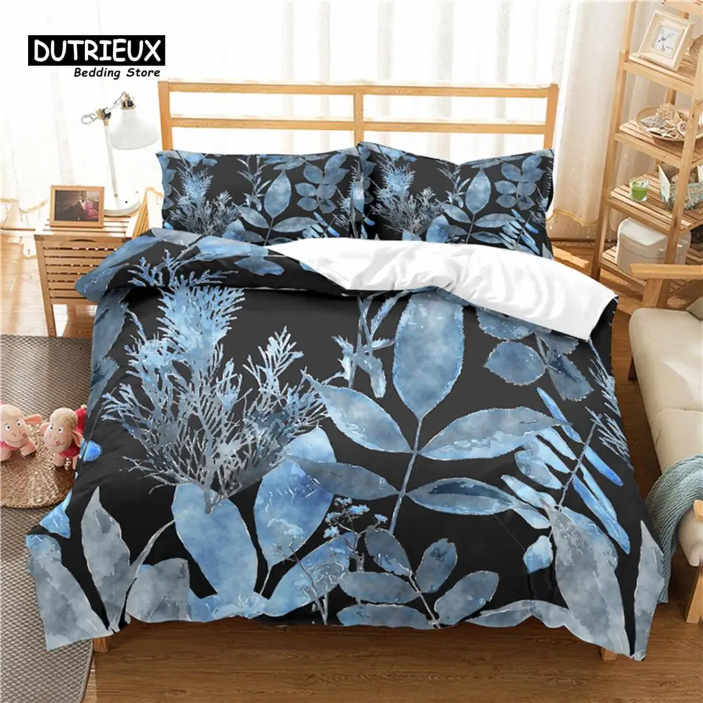 

Luxury 3D Plant Leaves Print Home Living Comfortable Duvet Cover Set Pillowcase Bedding Set Queen and King EU/US/AU/UK Size