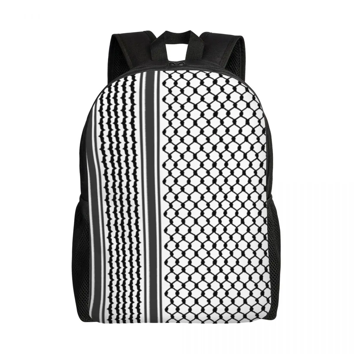 

Custom Palestinians Keffiyeh Pattern Backpack for Women Men Waterproof College School Tradition Bag Print Bookbags