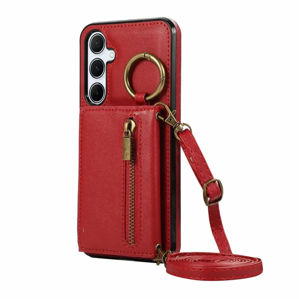 Crossbody Kartenhalter Brieftasche Hülle für Samsung S24 S25 S26 Ultra S23 FE S22 S21 Plus A57 A37 A56 A36 A16 A55 A35 Leder-Cover – Detail 21