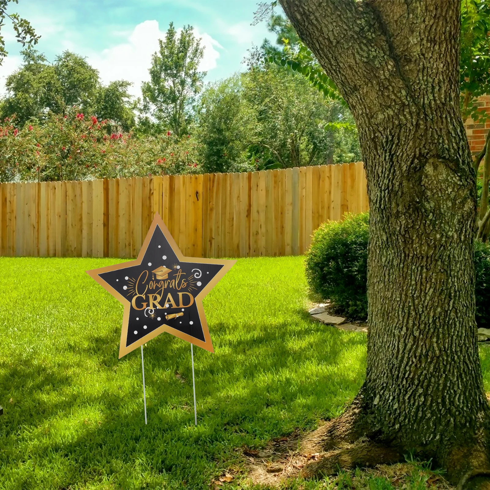 

Rainproof Card Insertion Graduation Lawn Signs Garden Decoration Yard Hollow Board Kindergarten