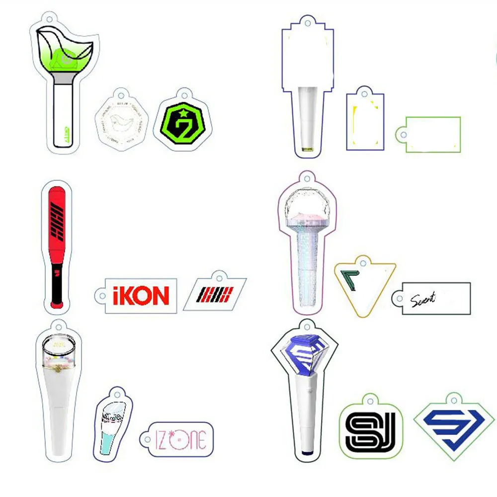 Kpop ATEEZ Got7 IKON IU IZONE IZONE MAMAMOO X1 APINK Keychain  Key Chain Keyring Bag Backpack Pendant Accessories Fans Gift