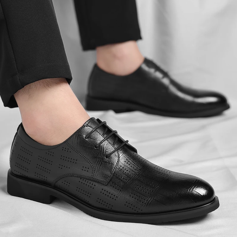 

Designer Brand Breathable Leather Casual Shoes Men's Business Shoes Interview Banquet High-end Occasion Men's Formal Shoes