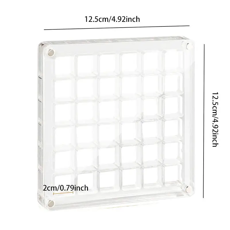 36 griglie trasparente acrilico per unghie strass display organizer stelle marine di cristallo scatola di immagazzinaggio gingillo decorazione contenitore di gioielli