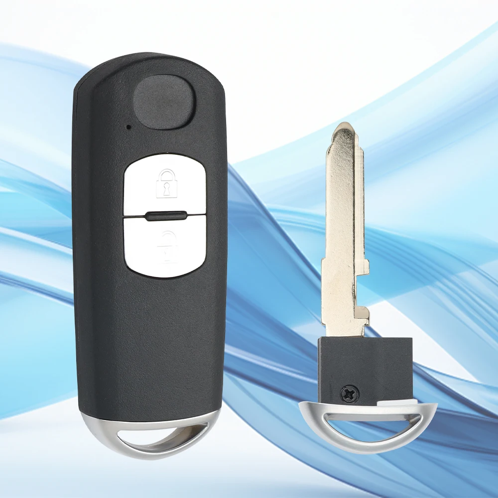 Smart Key Shell Case 2/3/4 Button For Mazda 3 5 6 CX5 CX7 CX9 MX-5 RX-8 X-5 Summit M3 M6 Axela With Emergency Key Blade