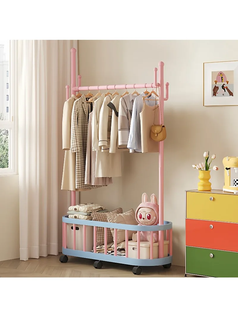 Porte-manteau mobile en dopamine, du sol au plafond, pour chambre à coucher, dortoir, petit rangement de vêtements pour la maison, séchoir à linge