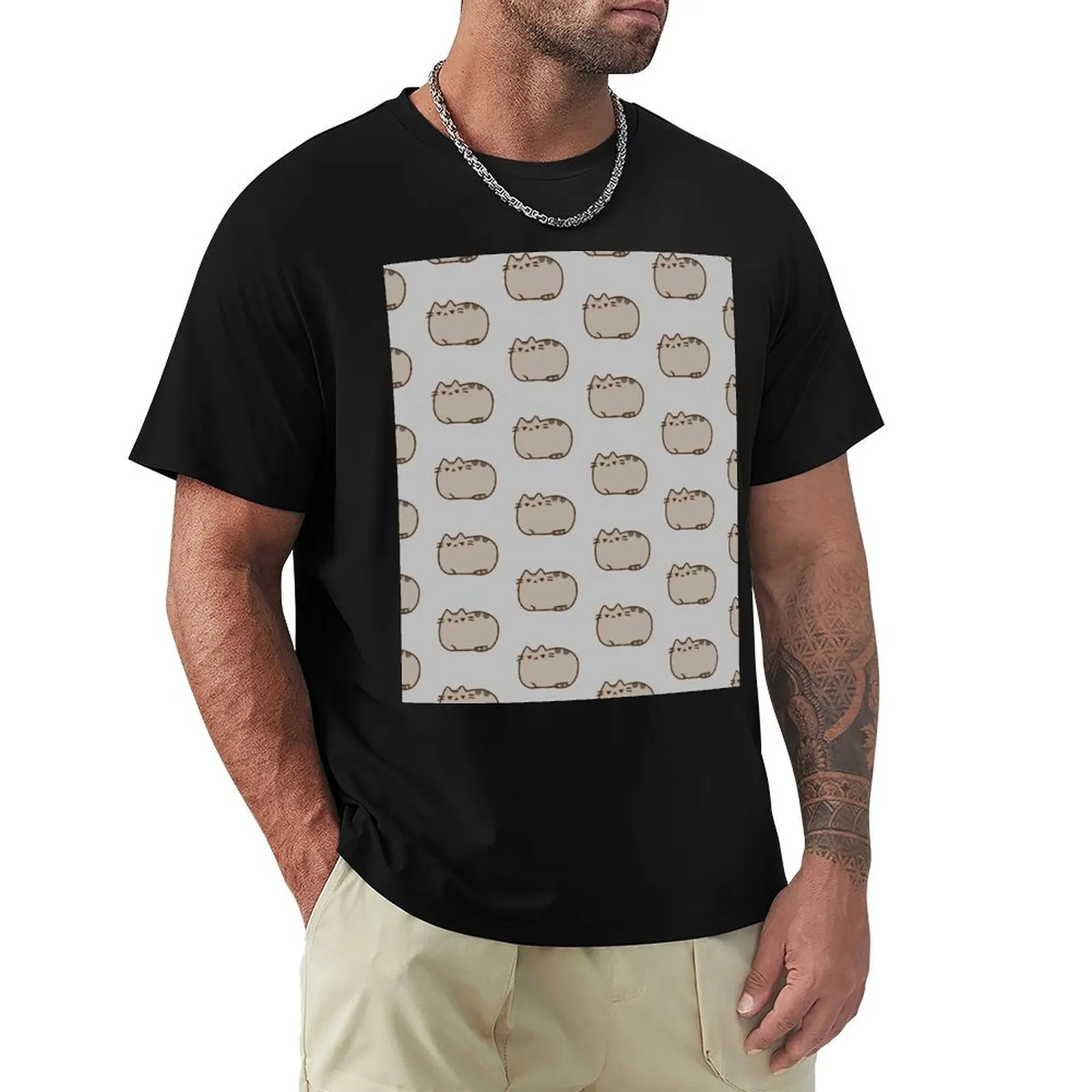 

Grumpy Pusheen – The Ultimate Moody Cat T-Shirt vintage man clothes boys animal print mens white t shirts