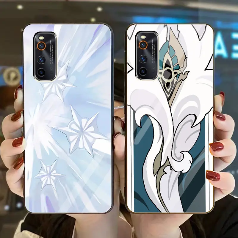 Game Honkai:Star Rail Jingyuan Blade Characters Exclusive Glass Tempered Glass iPhone 11-14Pro Glass Full Cover Screen Protector