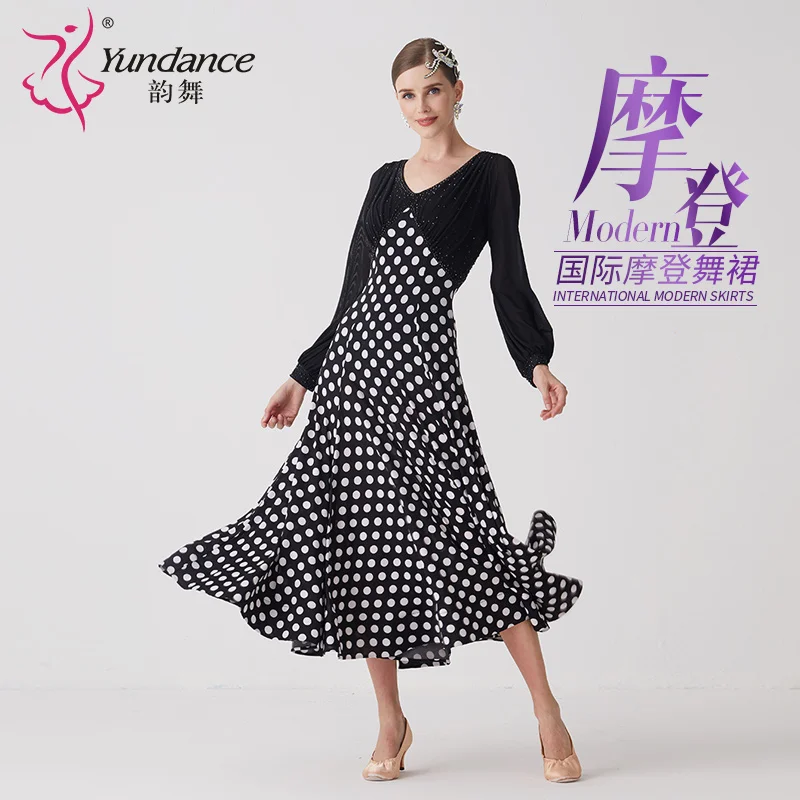

M-2135 Custom New International Standard Ballroom Practice Dance Dress High Quality Training Dance Dress for Sale