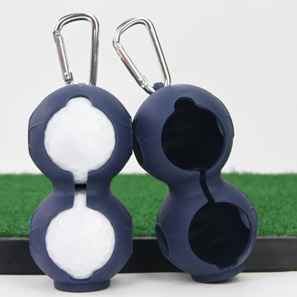

1pcs Holder Silicone Dual Ball Storage Protection Carrier Ball Holder With Clip Clip Dark Blue For Belt Accessory Supply