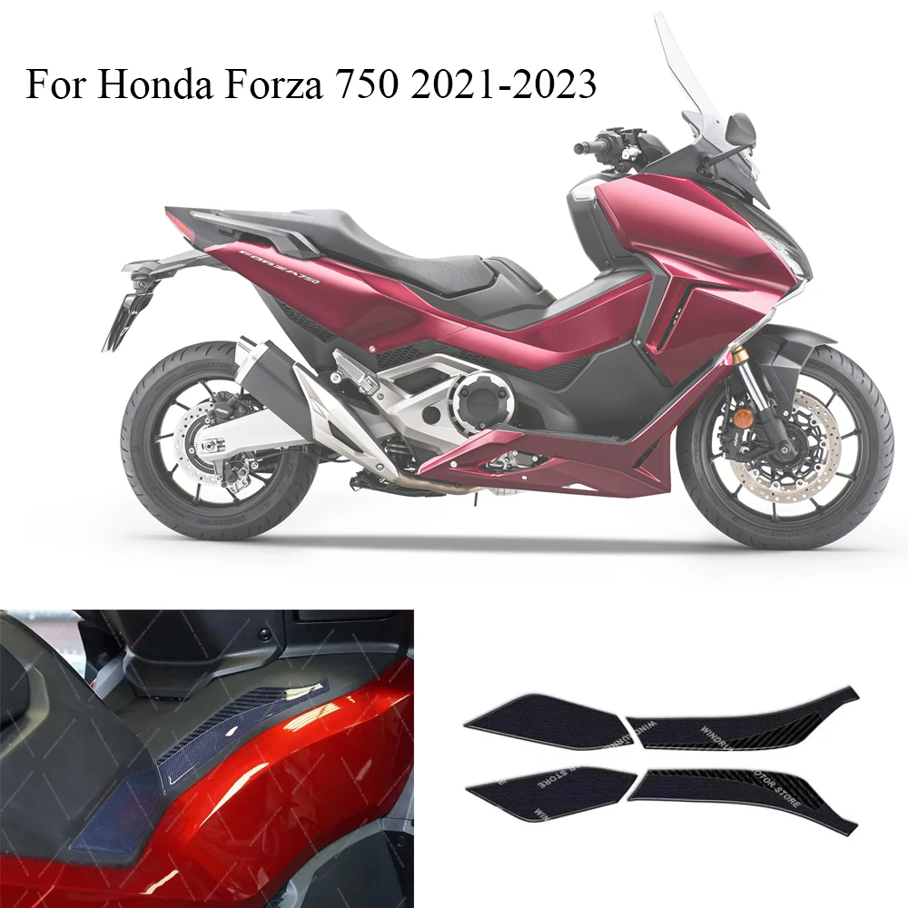 

For Honda Forza 750 2021-2023 Motorcycle 3D Gel Resin Stickers Sides Footboard Protection Sticker