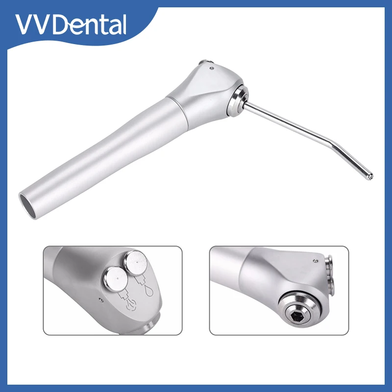 VVDental 1 Set Dental Air Water Spray Gun Triple 3 Way Syringe Handpiece + 2 Nozzles Tips Tubes for Dental Lab