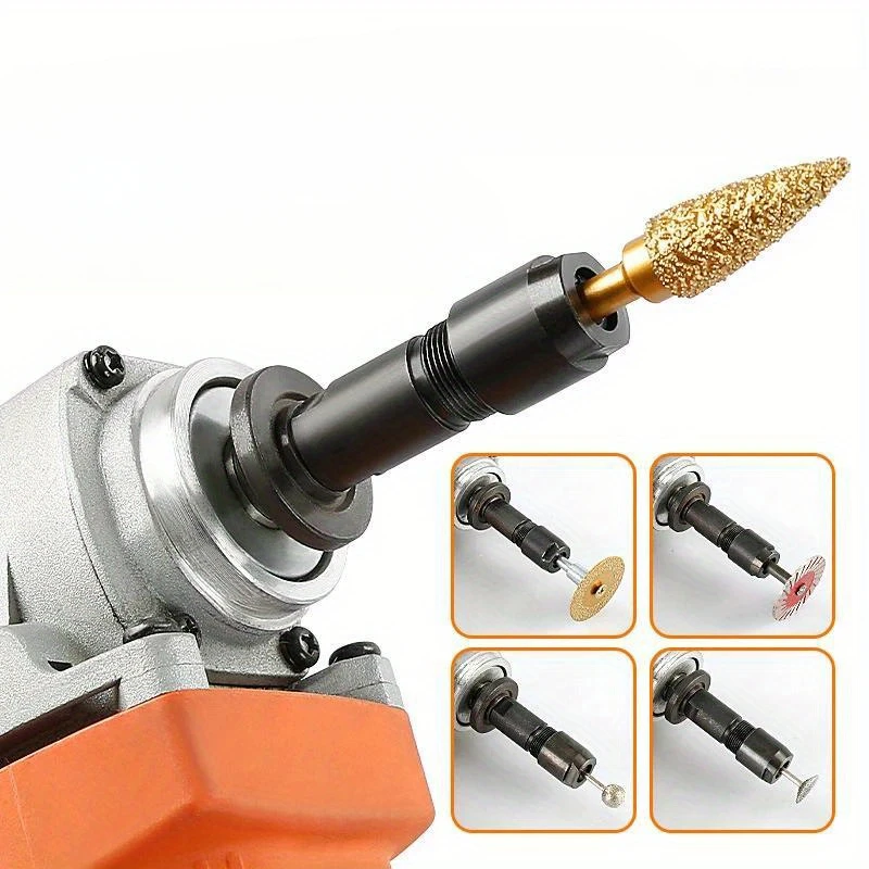 Angle Grinder Modified Adapter To Straight Grinder Chuck For 100-type Angle Grinder M10 Thread grinding, polishing, cutting