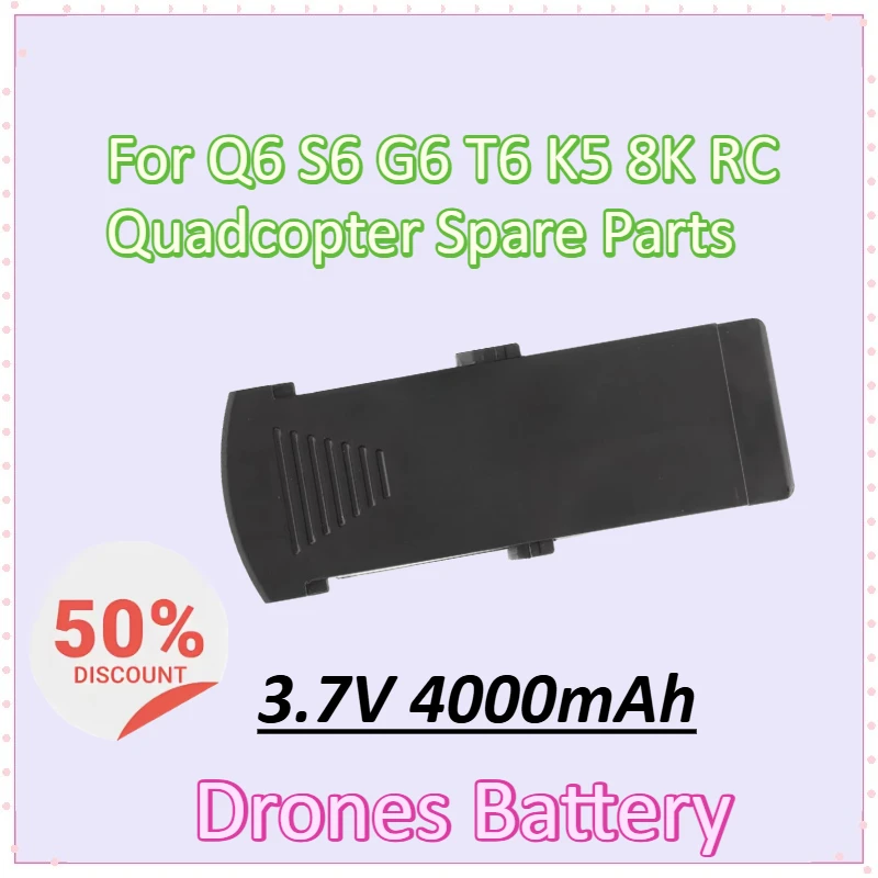 

552556 3.7V 4000mAh for Q6 S6 G6 T6 K5 8K RC Quadcopter Spare Parts High-Capacity Replacement Drones Battery