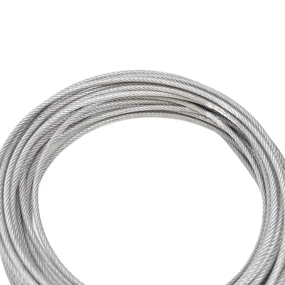 1Meter 4mm 5mm 6mm 8mm Stainless Steel Wire Rope Cable PVC Plastic Coated 7 x 7/ 7 x 19