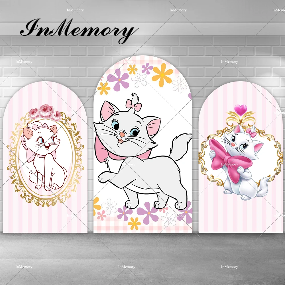 

Noble and Elegant Marie Cat Arch Backdrop Pink Cute Girls Newborn Baby Shower 1st Birthday Party Photography Background