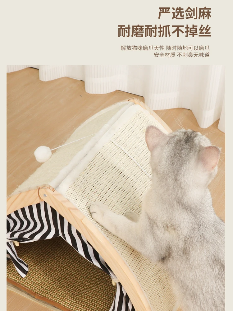 Dog Tent Nest Semi Closed Dog Nest Warm Winter Cat Nest Small  Teddy Solid WoodHouse No Installation