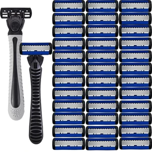 Stainless Steel Manual Razor Head, Double Borda Blade, Shaver, Beard, Mustache, Shaver, 6-Layer 10 Main Sales Barber Shop - №6