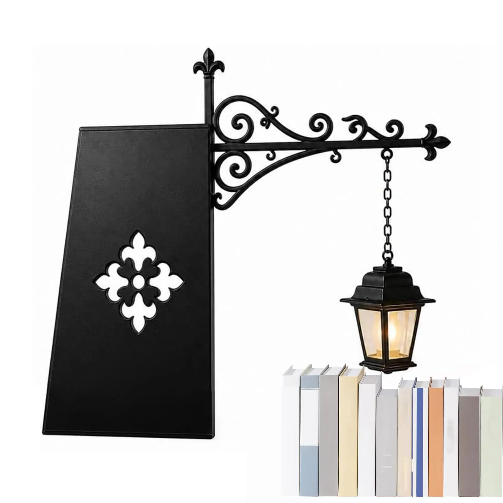 Vintage Bookshelf Lamp Library Lantern Light Library Lantern Bookshelf Light Reading Nook Led Night Lamp Decorative for Home