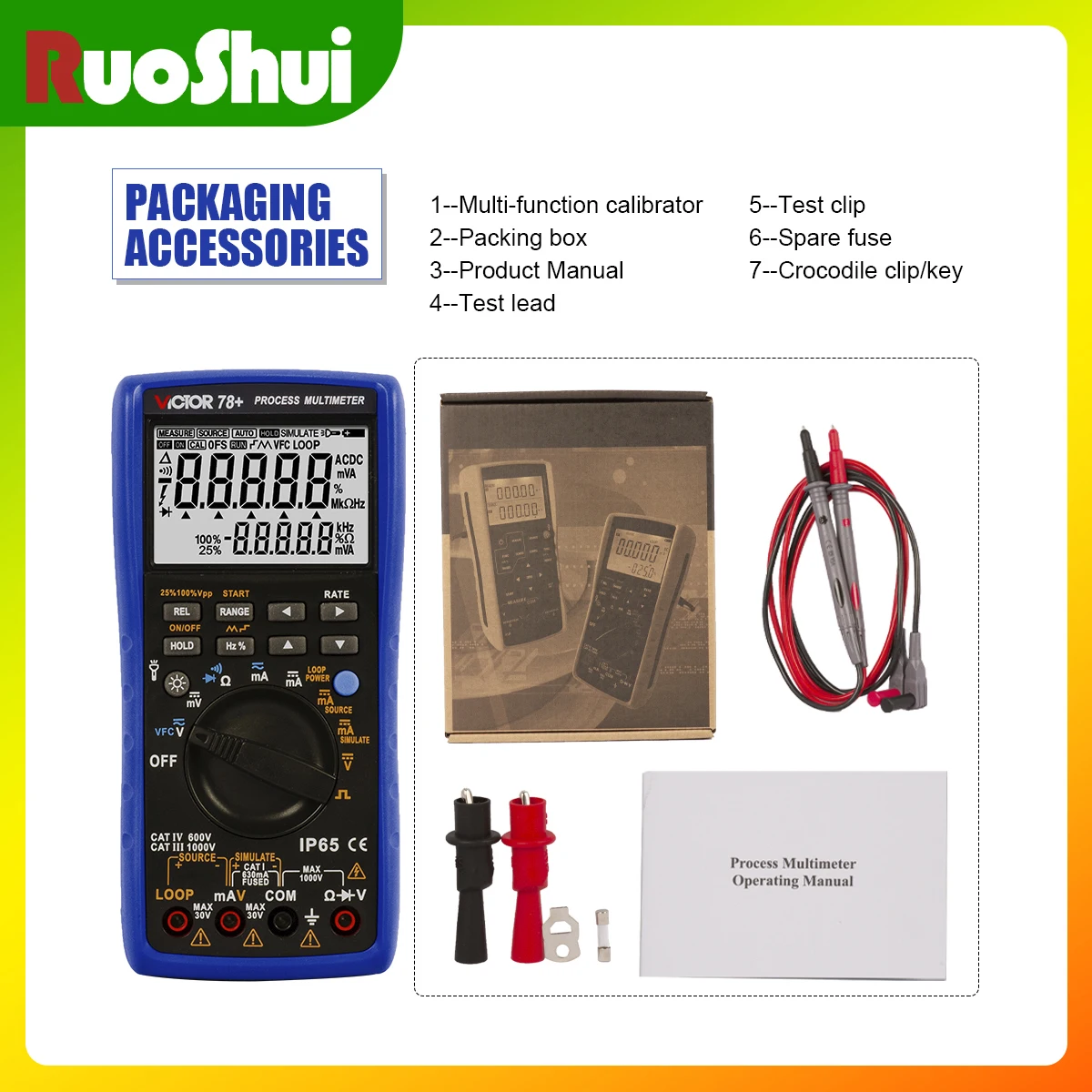 VICTOR 78+ New Product Process Multimeter DCV 1000v ACV VFC Resistance Continuty Digital Multimeter