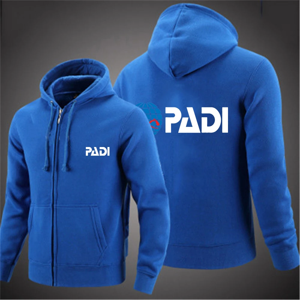 2024 New Mens Scuba Driver Padi Fashion Hoodies Spring And Autumn Solid Color Zipper Pullover Coat Comfortable Harajuku Tops