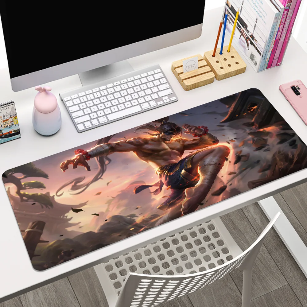 Imagem -03 - Grande Jogo League of Legends Gaming Mouse Pad Lockedge Mousepad Esteira de Mesa Mesa do Teclado do Computador Lee Pecado