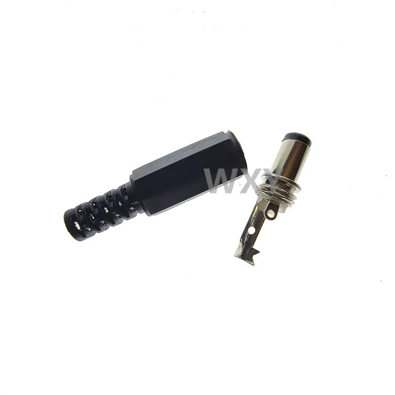 10Pcs (5Pair) 12V 3A 5.5x2.1mm DC Power Male Plugs Connector DC Power Socket Female Jack Screw Nut Panel Mount Adapter 5.5*2.1mm