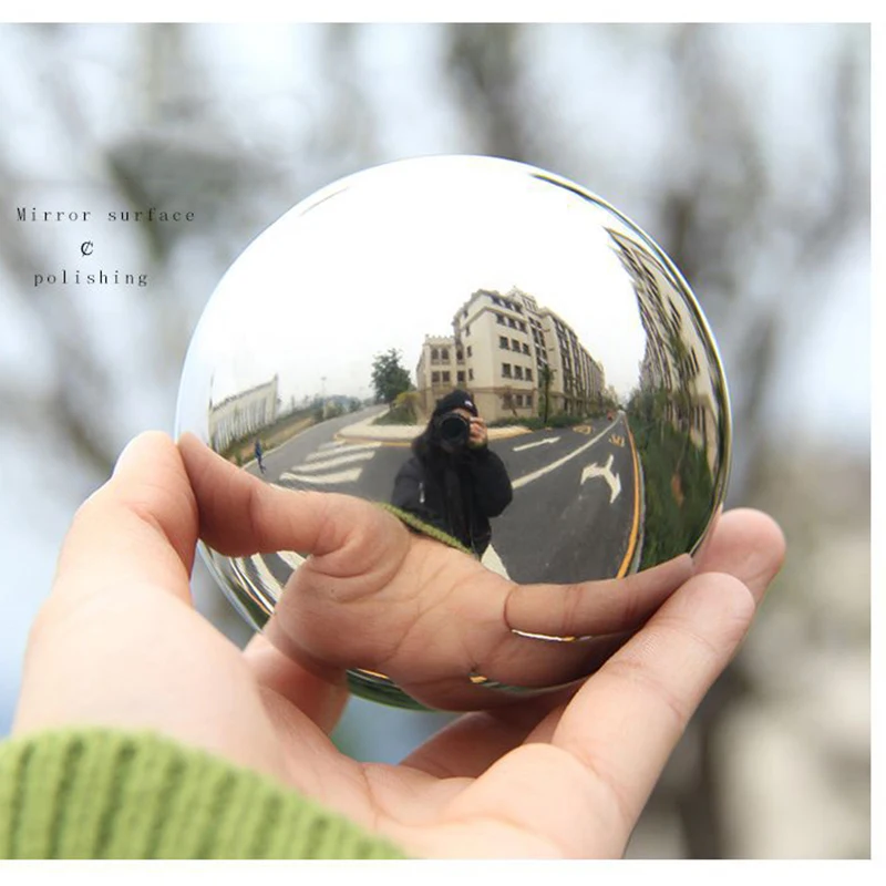 1pcs Seamless Hollow Ball 304 Stainless Steel Mirror Ball Sphere 19/38/51/80/100/120/150/200/300mm For Garden Decorations