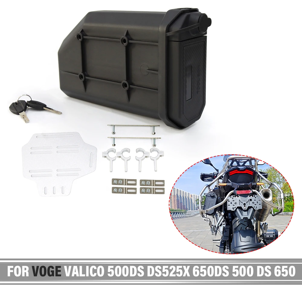 For VOGE Valico 500DS DS525X 650DS 500 DS 650 Motorcycle Toolbox Waterproof Side Decorative Box Storage Box Vehicle Universal