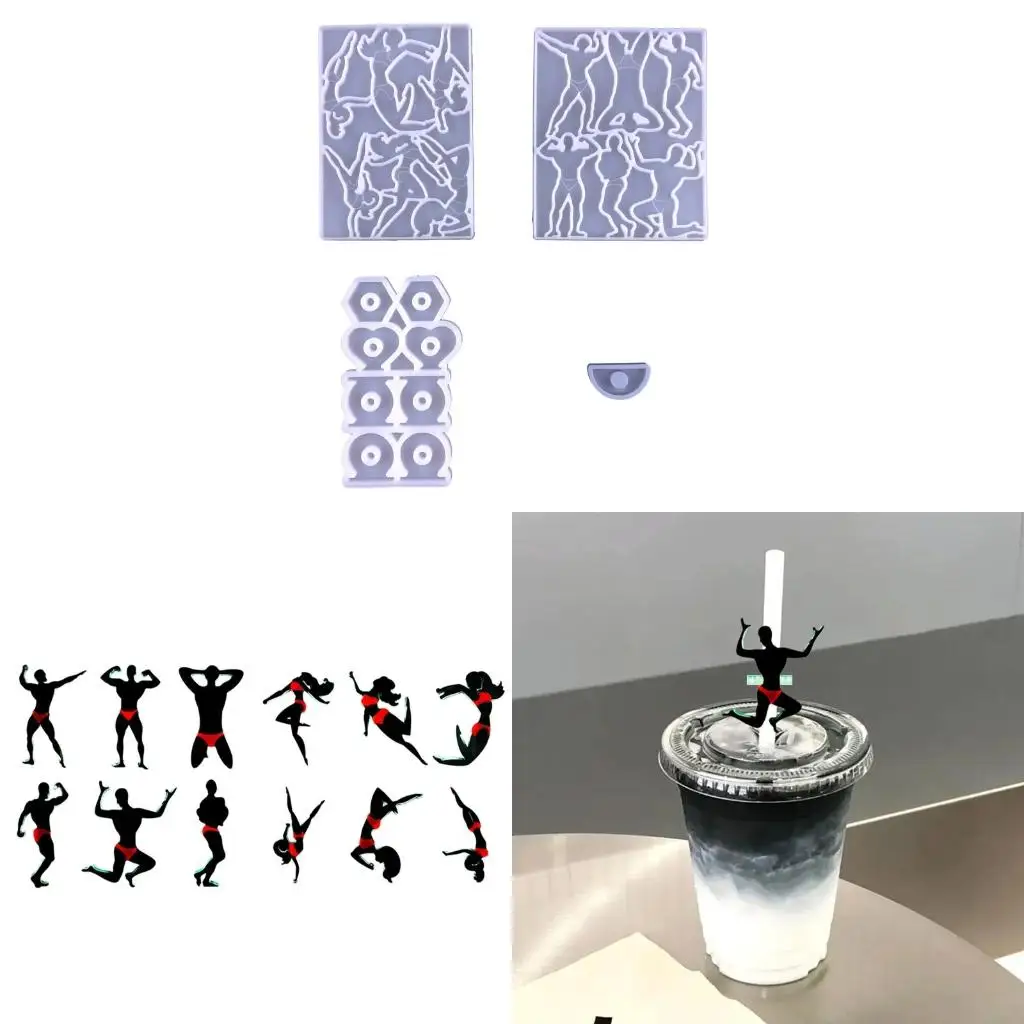 Straw Silicone Mold DIY Epoxy Resin Mould Straw Attachment Mould