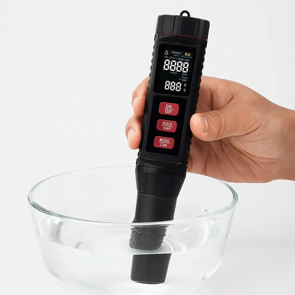 LCD شاشة ديجيتال قلم اختبار المياه المنزلية متعددة الوظائف مقاوم للماء مقياس جودة المياه عالية الدقة 7 في 1 جهاز اختبار درجة الحموضة #3