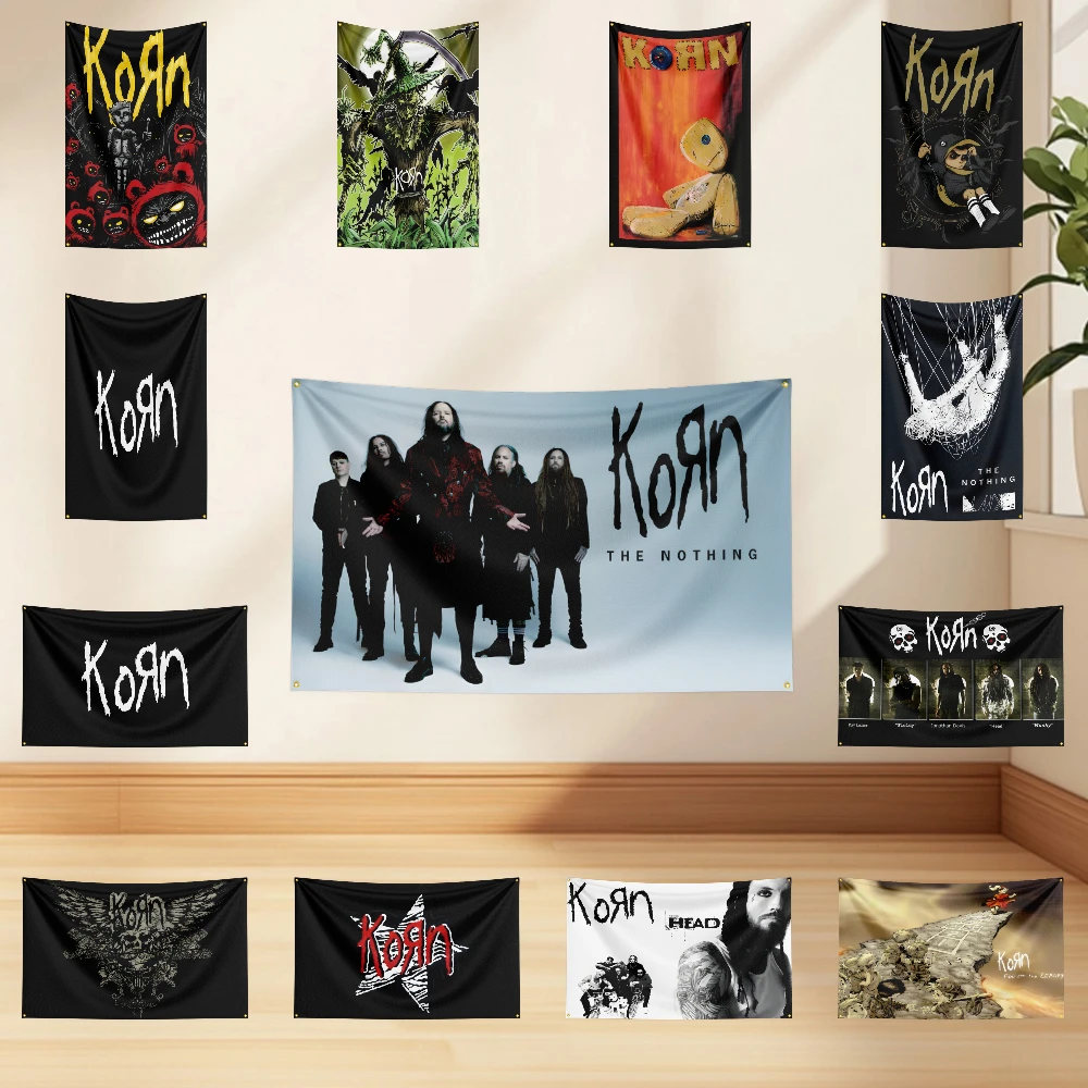 3x5ft K-Ko-r-n Flag Professional Flag Polyester Digital Printing Flagge Banner For Decoration Garage Room Home