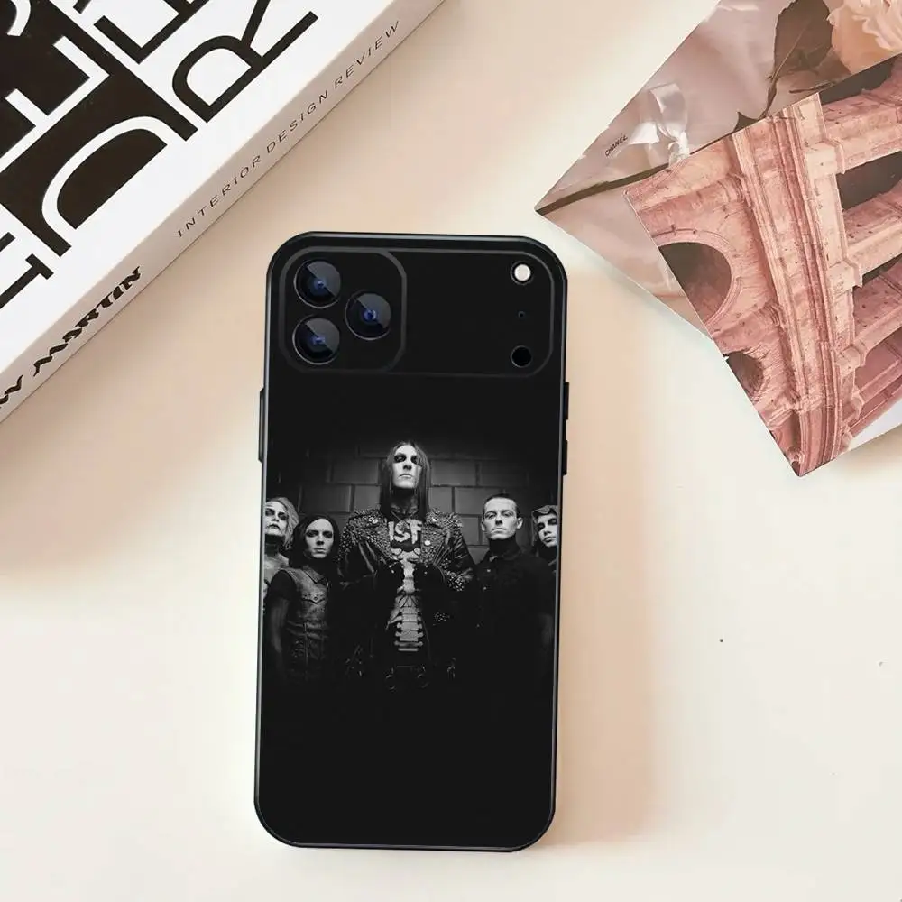 M-Motionless Band Handyhülle für iPhone 17,16,15,14,13,12,11,Pro,Max,Plus,E,SE4,Air,Mini Schwarz Soft Cover